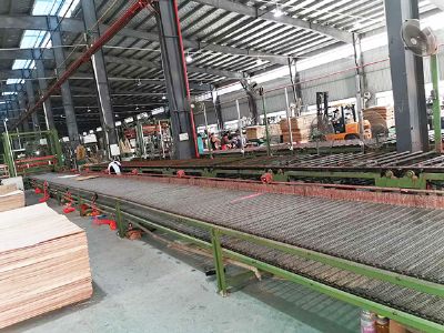 紅外線精準(zhǔn)定位長中板做底板排板鋪裝線